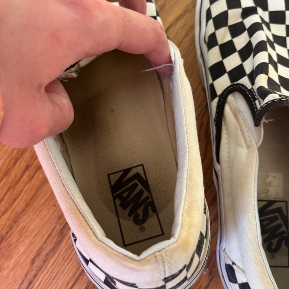 Men’s Black and White Checkered Vans - Picture 3 of 13